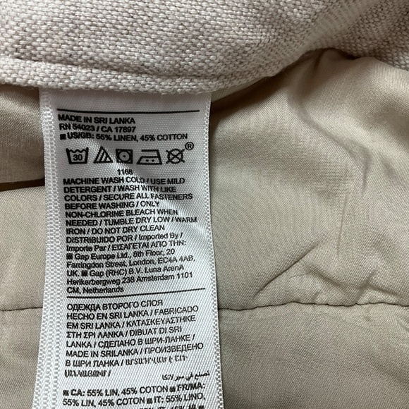 BANANA REPUBLIC Linen Cotton Blend Cuffed Hem Shorts w/ Belt Detail 4 Pocket 14 - Picture 9 of 10